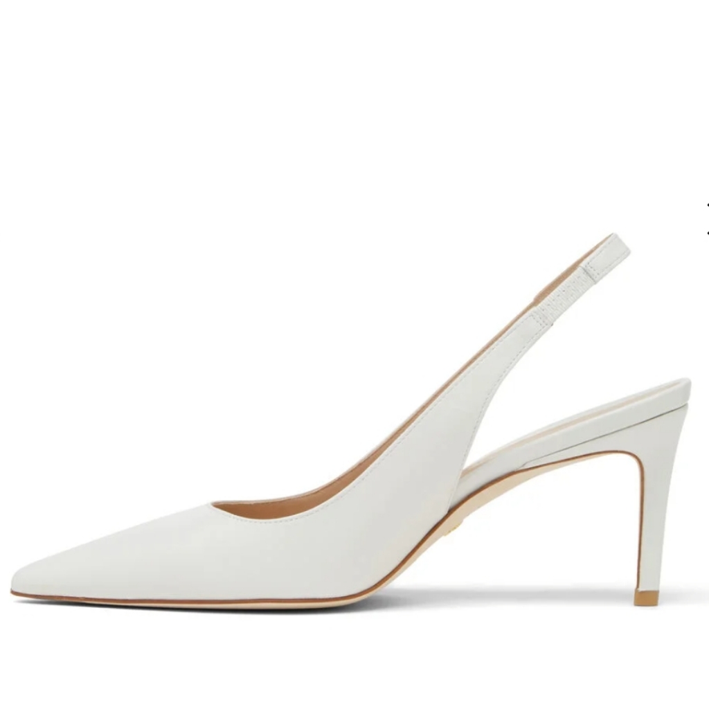 Stuart Weitzman Pearl Gray Slingbacks Wedding-New!